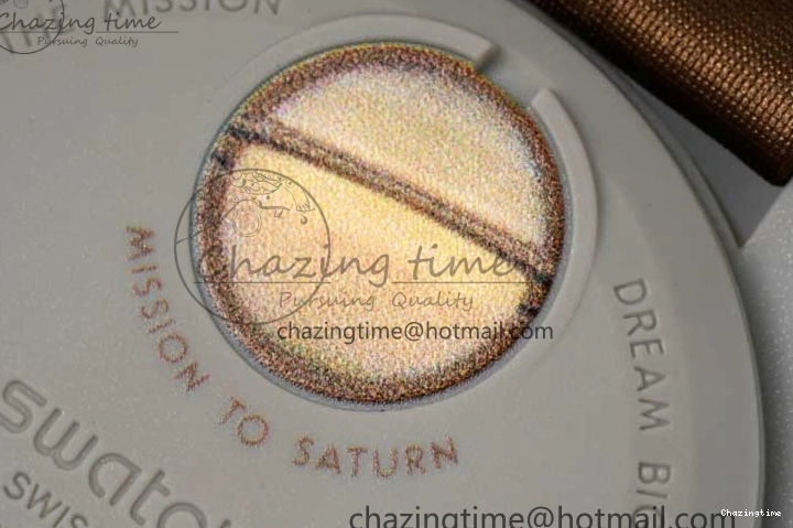 0418 Speedmaster Misson To Saturn 1:1 Best Edition Beige Dial On Nylon Strap Quartz Casual 7861